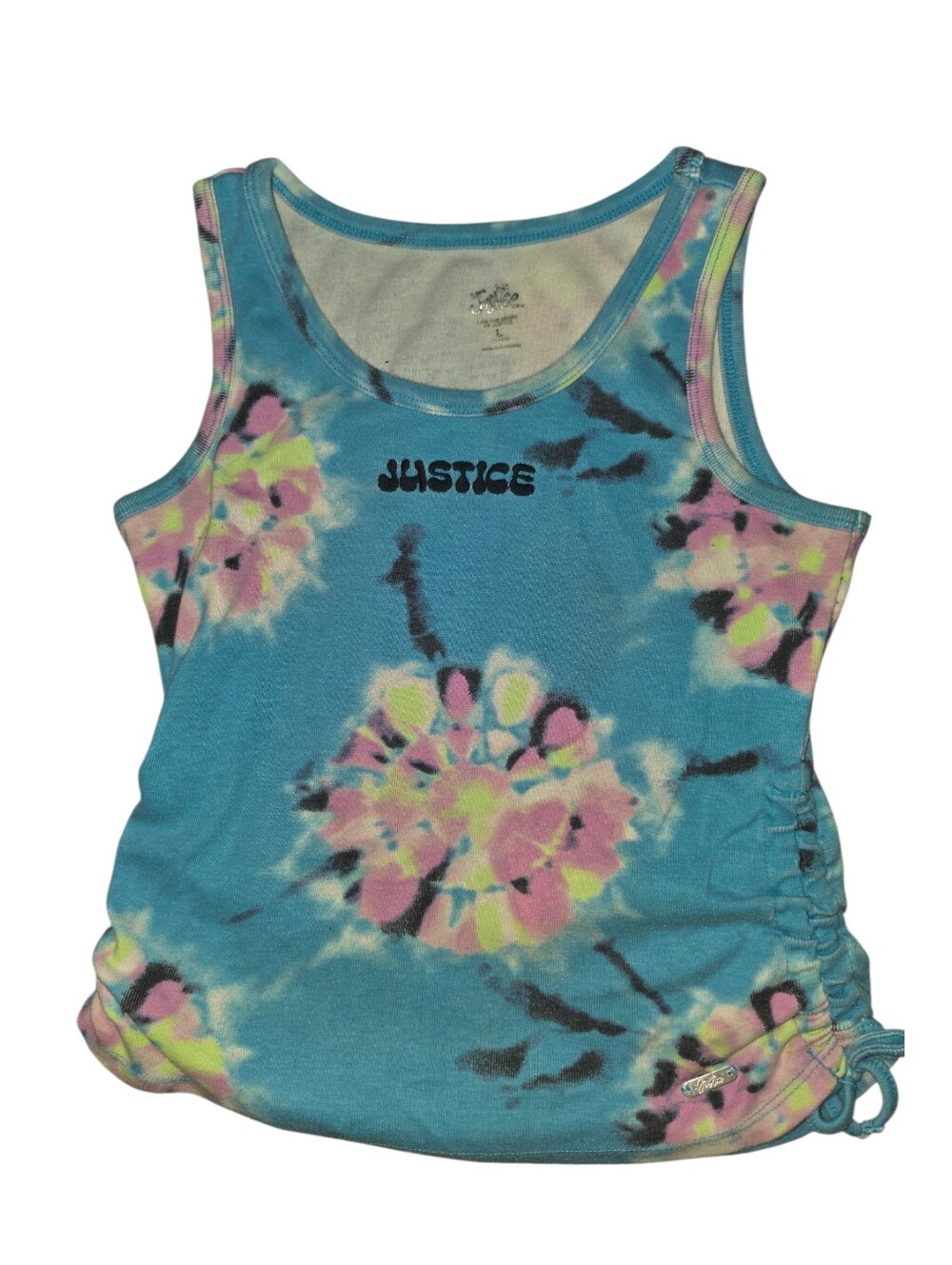 9/8/22. Justice Girls' Blue Tie-Dye Tank Top